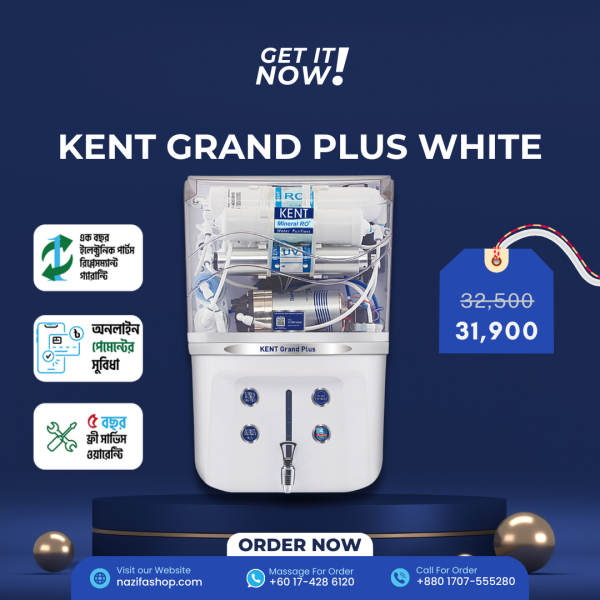 KENT Grand Plus RO Water Purifier (White)